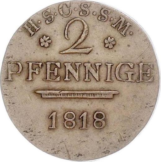 Reverse 2 Pfennig 1818 -  Coin Value - Saxe-Coburg-Saalfeld, Ernest I