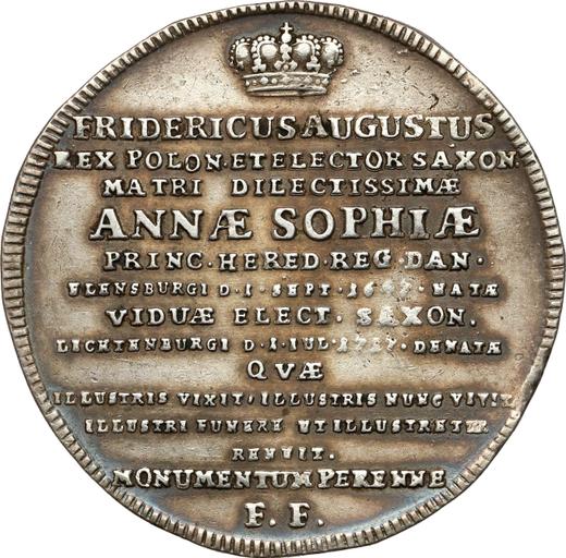 Reverse 2/3 Thaler 1717 IGS "On the death of Anna Sofia" - Silver Coin Value - Poland, Augustus II