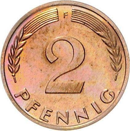 Obverse 2 Pfennig 1966 F - Coin Value - Germany, FRG