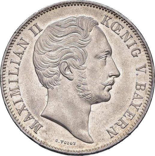 Avers Doppeltaler 1854 - Silbermünze Wert - Bayern, Maximilian II
