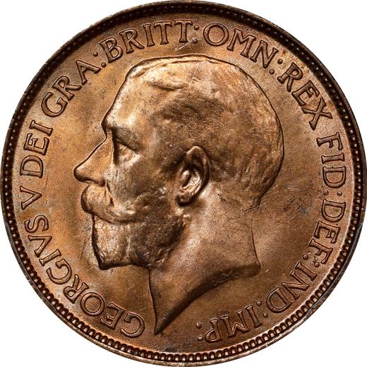 Obverse Halfpenny 1913 -  Coin Value - United Kingdom, George V