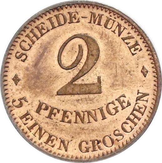 Rewers monety - 2 fenigi 1856 F - cena  monety - Saksonia-Coburg-Gotha, Ernest II