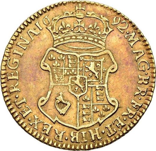 Reverse Half Guinea 1692 "Second busts" Elephant and castle - Gold Coin Value - United Kingdom, William III and Mary II
