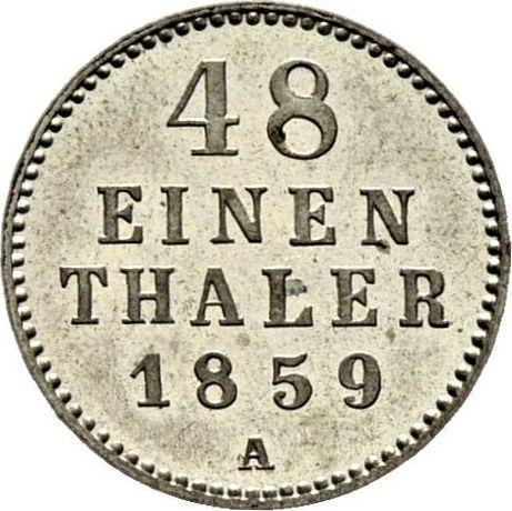 Rewers monety - 1/48 talara 1859 A - cena srebrnej monety - Meklemburgia-Strelitz, Jerzy