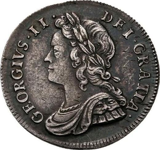 Obverse Fourpence (Groat) 1737 - Silver Coin Value - United Kingdom, George II