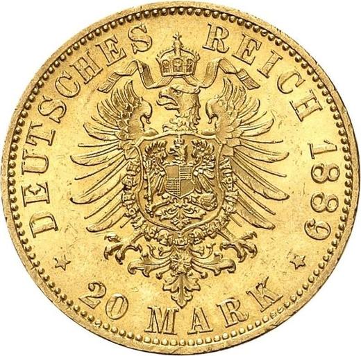 Reverse 20 Mark 1889 A "Prussia" - Gold Coin Value - Germany, German Empire