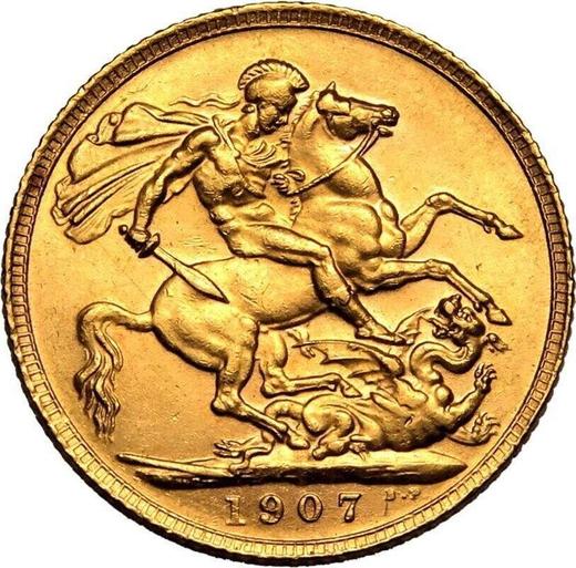 Reverse Sovereign 1907 - Gold Coin Value - United Kingdom, Edward VII