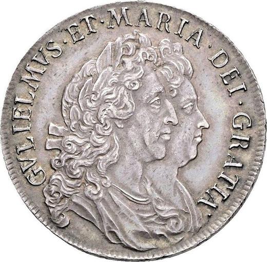 Obverse Halfcrown 1693 - Silver Coin Value - United Kingdom, William III and Mary II