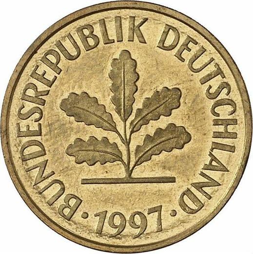 Reverse 5 Pfennig 1997 G -  Coin Value - Germany, FRG