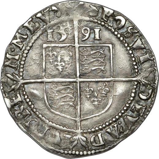 Reverse Sixpence 1591 "Sixth issue" - Silver Coin Value - United Kingdom, Elizabeth I