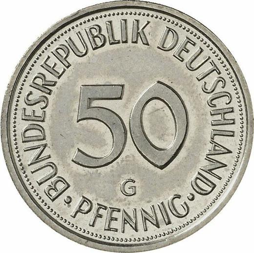 Obverse 50 Pfennig 1993 G - Coin Value - Germany, FRG