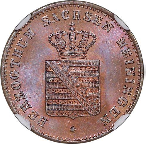 Obverse 1 Pfennig 1866 -  Coin Value - Saxe-Meiningen, Bernhard II