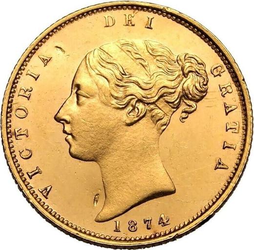 Avers 1/2 Sovereign 1874 - Goldmünze Wert - Großbritannien, Victoria