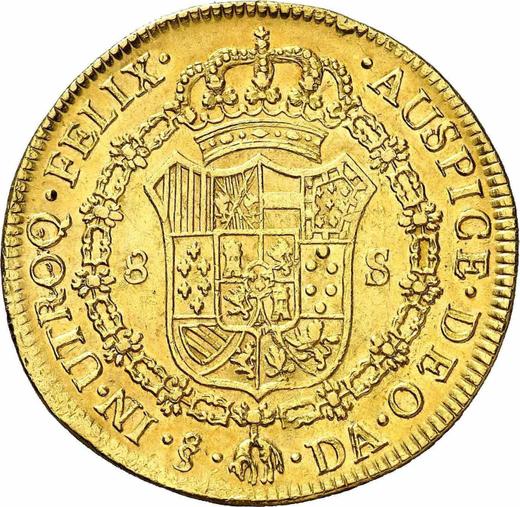 Reverse 8 Escudos 1778 So DA - Gold Coin Value - Chile, Charles III