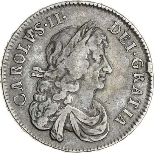 Obverse Halfcrown 1668 "Third laureate bust" - Silver Coin Value - United Kingdom, Charles II