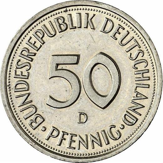 Obverse 50 Pfennig 1987 D - Coin Value - Germany, FRG