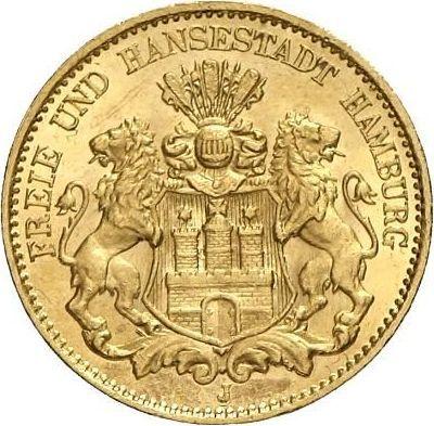 Avers 10 Mark 1888 J "Hamburg" - Goldmünze Wert - Deutschland, Deutsches Kaiserreich