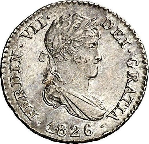 Obverse 1/2 Real 1826 M AJ - Silver Coin Value - Spain, Ferdinand VII