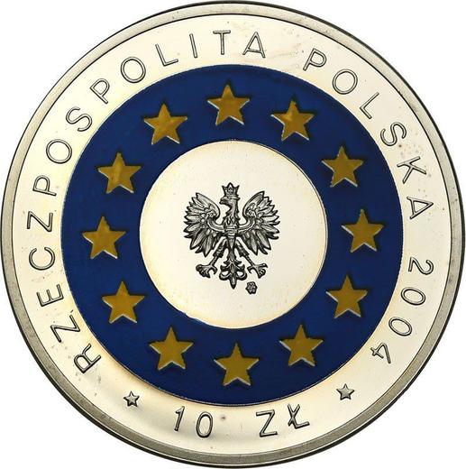 Obverse 10 Zlotych 2004 MW "Poland's Accession to the European Union" - Silver Coin Value - Poland, III Republic after denomination