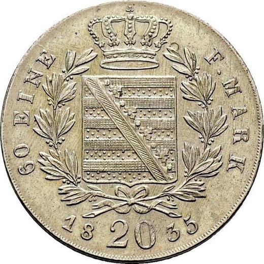 Reverse 20 Kreuzer 1835 - Silver Coin Value - Saxe-Coburg and Gotha, Ernest I