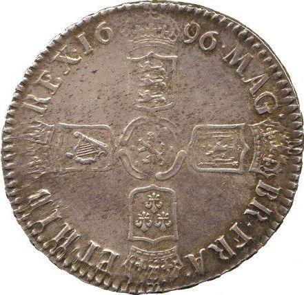 Reverse Halfcrown 1696 N "Small Shields" - Silver Coin Value - United Kingdom, William III