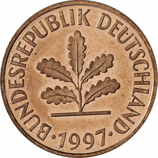 Reverse 2 Pfennig 1997 F - Coin Value - Germany, FRG