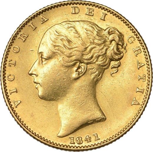 Avers Sovereign 1841 WW "Wappen" - Goldmünze Wert - Großbritannien, Victoria