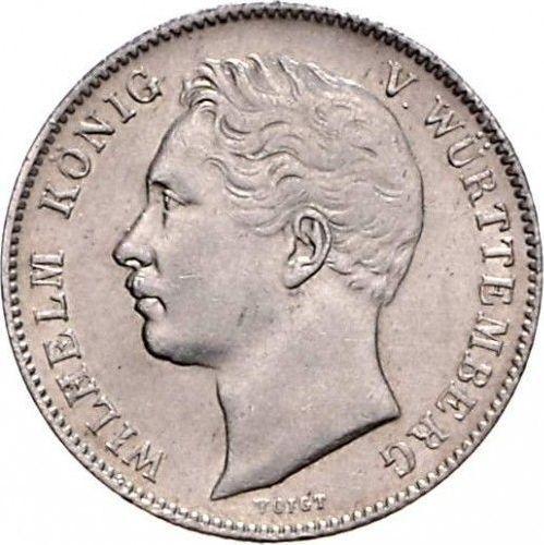 Anverso Medio florín 1854 - valor de la moneda de plata - Wurtemberg, Guillermo I