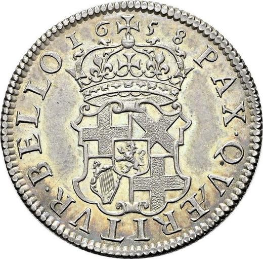 Reverse Shilling 1658 HIB &c PRO - Silver Coin Value - United Kingdom, Oliver Cromwell