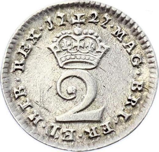 Reverso 2 peniques 1727 - valor de la moneda de plata - Gran Bretaña, Jorge I