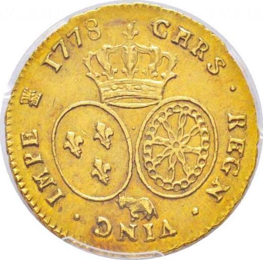 Reverse Double Louis d'Or 1778 - Gold Coin Value - France, Louis XVI