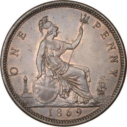 Reverse Penny 1869 "Type 1860-1894" -  Coin Value - United Kingdom, Victoria