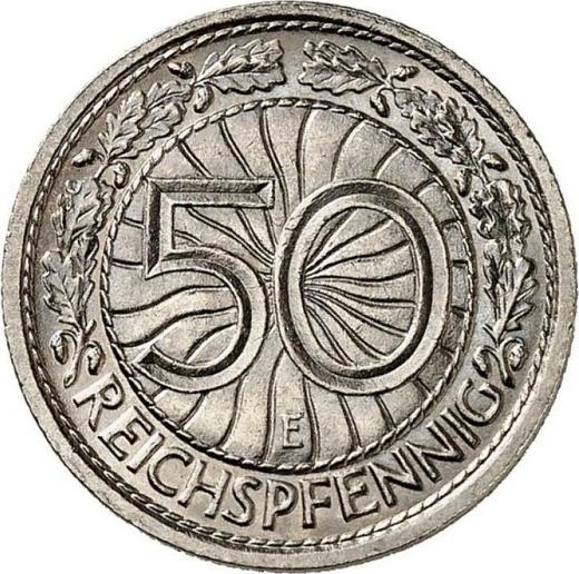 Reverse 50 Reichspfennig 1938 E - Coin Value - Germany, Weimar Republic
