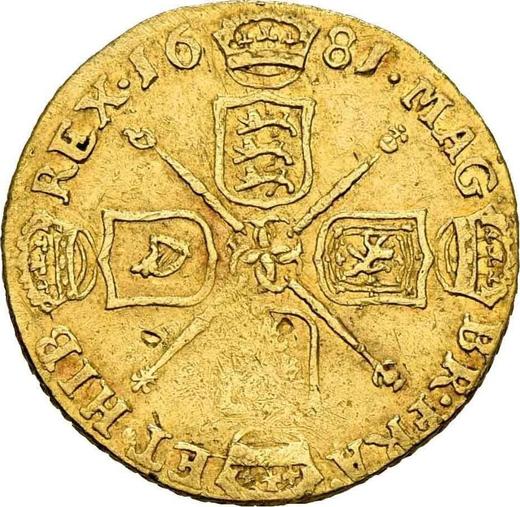 Reverse Half Guinea 1681 "Second laureate bust" - Gold Coin Value - United Kingdom, Charles II