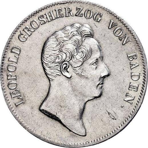Obverse Thaler 1835 - Silver Coin Value - Baden, Leopold