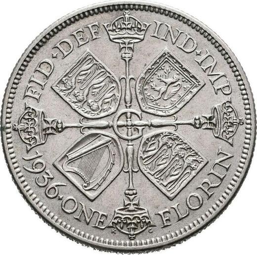 Revers 2 Schilling (Florin) 1936 - Silbermünze Wert - Großbritannien, Georg V
