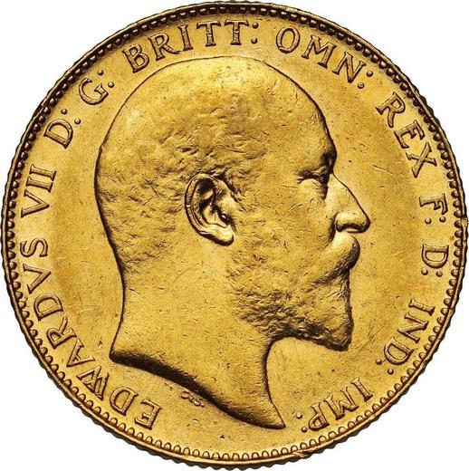 Obverse Sovereign 1909 C - Gold Coin Value - Canada, Edward VII