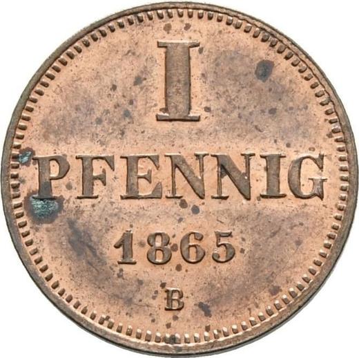 Reverse 1 Pfennig 1865 B -  Coin Value - Saxe-Altenburg, Ernst I