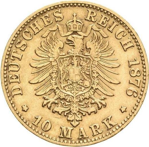 Реверс монеты - 10 марок 1876 года B "Пруссия" - цена золотой монеты - Германия, Германская Империя