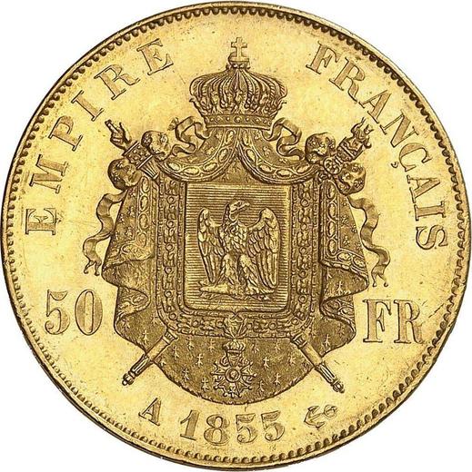 Reverse 50 Francs 1855 A "Type 1855-1860" - Gold Coin Value - France, Napoleon III