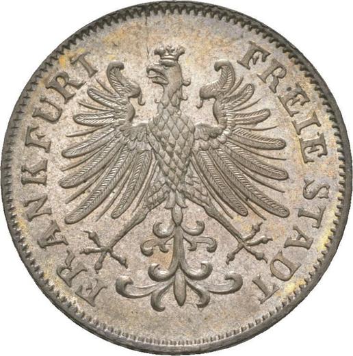 Аверс монеты - 6 крейцеров 1848 года - цена серебряной монеты - Франкфурт-на-Майне, Вольный город