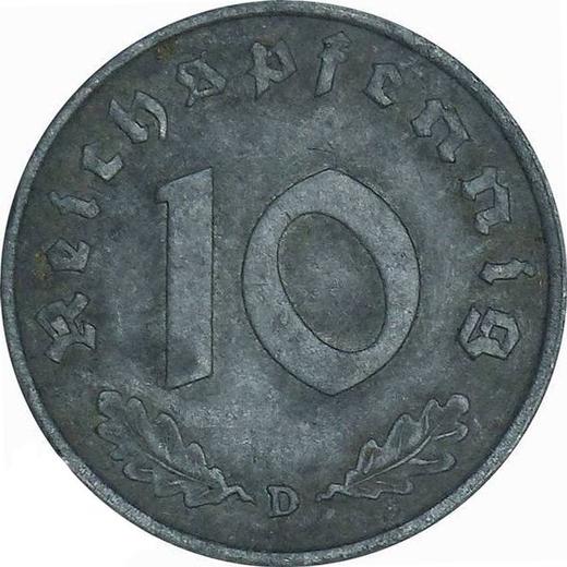 Obverse 10 Reichspfennig 1943 D "Type 1940-1945" -  Coin Value - Germany, Third Reich