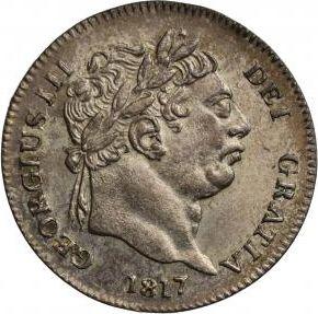 Аверс монеты - 2 пенса 1817 года - цена серебряной монеты - Великобритания, Георг III