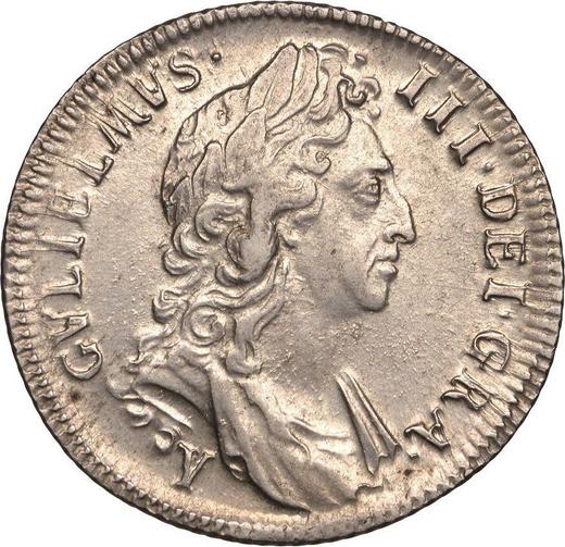 Obverse Shilling 1696 Y "First laureated bust" Capital "Y" - Silver Coin Value - United Kingdom, William III