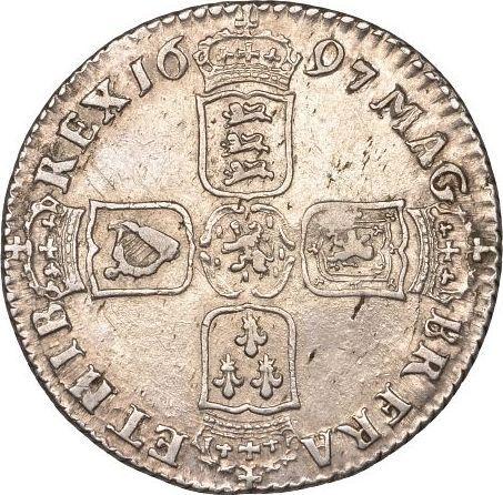 Реверс монеты - 1 шиллинг 1697 года "Первый тип" - цена серебряной монеты - Великобритания, Вильгельм III