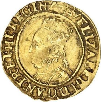Anverso Media corona Sin fecha (1559-1578) Busto ancho - valor de la moneda de oro - Gran Bretaña, Isabel I