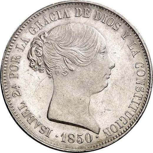 Obverse 20 Reales 1850 M CL - Silver Coin Value - Spain, Isabella II