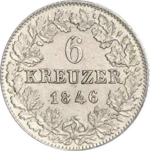 Reverse 6 Kreuzer 1846 - Silver Coin Value - Hohenzollern-Sigmaringen, Karl