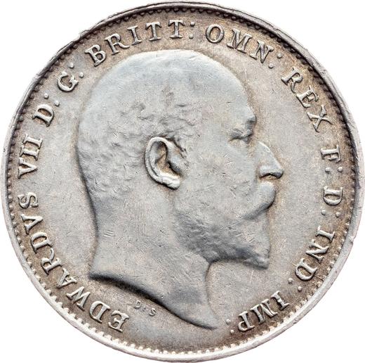 Avers 3 Pence 1908 - Silbermünze Wert - Großbritannien, Eduard VII