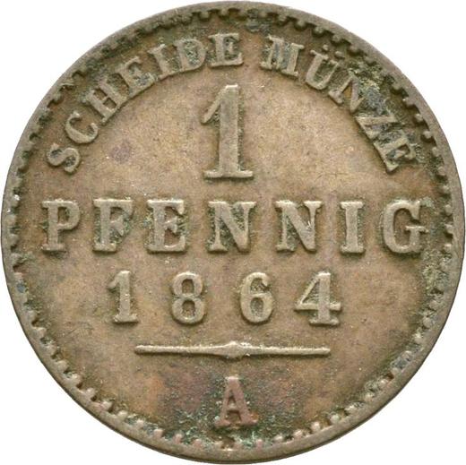Reverse 1 Pfennig 1864 A -  Coin Value - Reuss-Schleiz, Heinrich LXVII